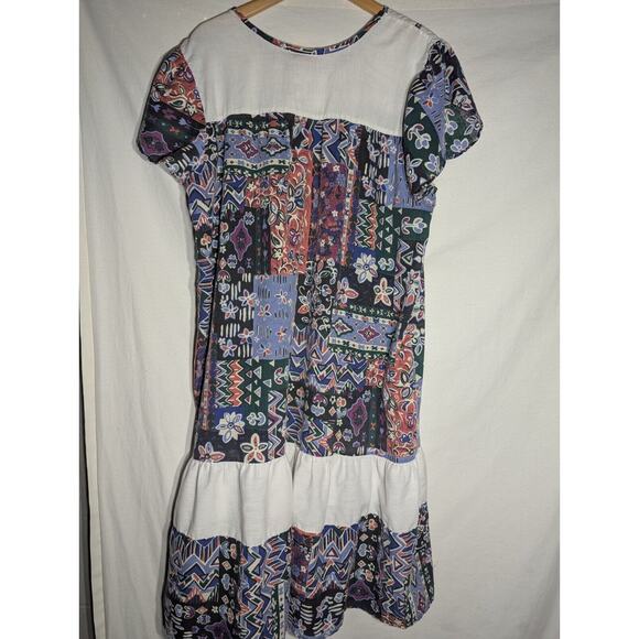 Sea Wind Womens Vtg Floral Muumuu Large Boho Pattern Geometric Print Tent Dress - Picture 3 of 6